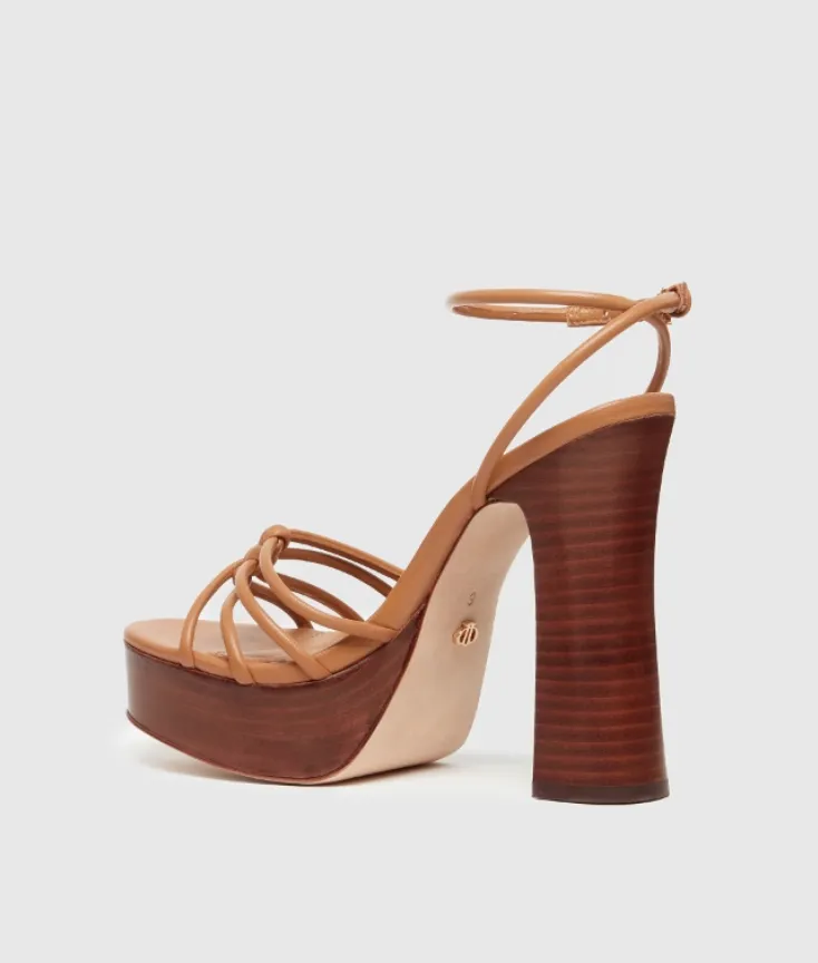 Paige Haley Platform Sandal Cognac