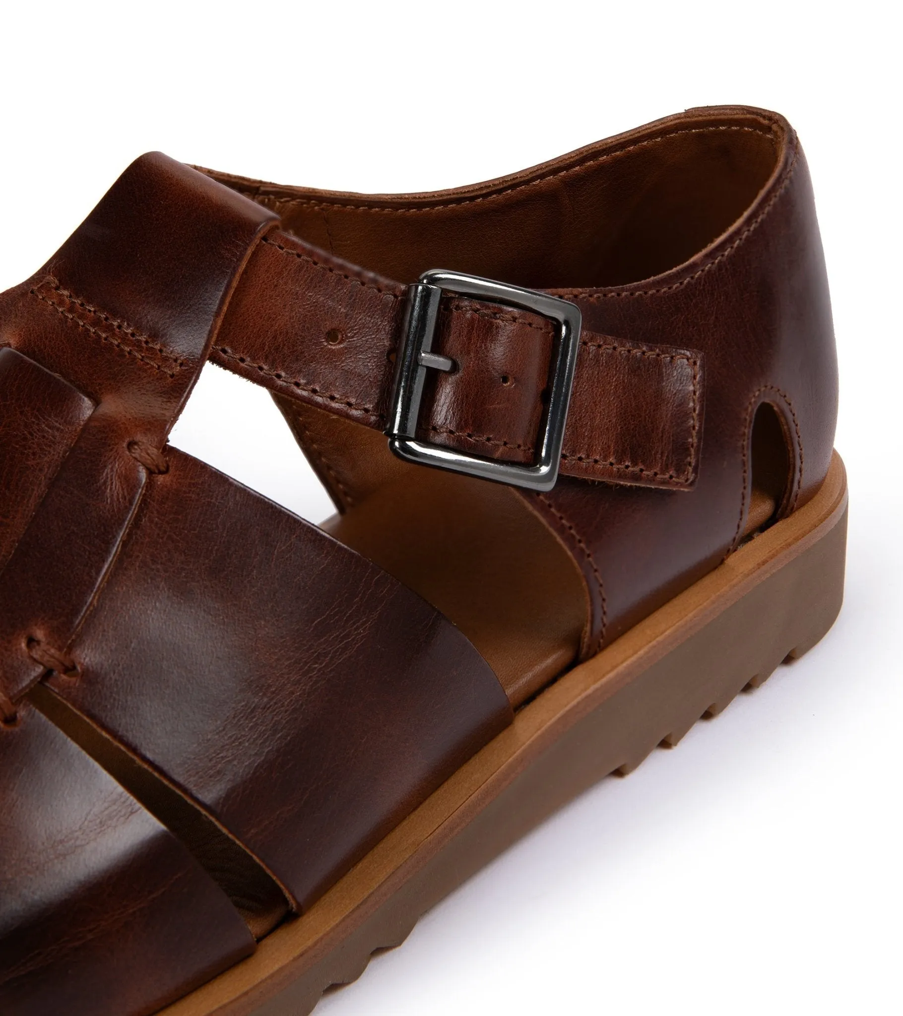 Paraboot Pacific Leather Sandals: Marron