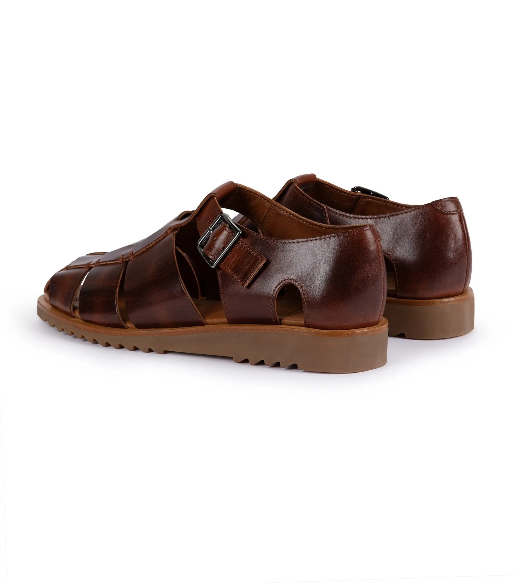 Paraboot Pacific Leather Sandals: Marron