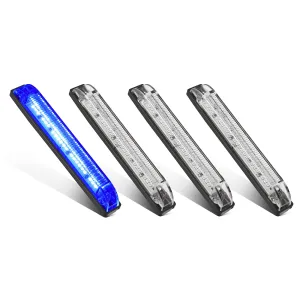 Partsam 6" Blue Underwater Led Trailer RV Boat Light Strip Bar