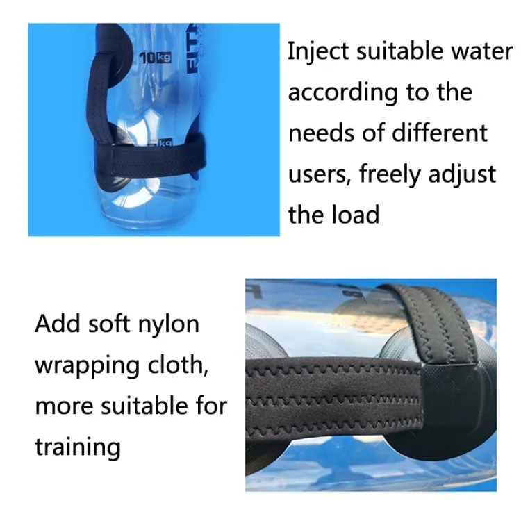 Portable Foldable Water-Filled Inflatable Weight Bag Weightlifting Balance Strength Training Fitness Weight Bag, Colour: 30kg (Transparent)