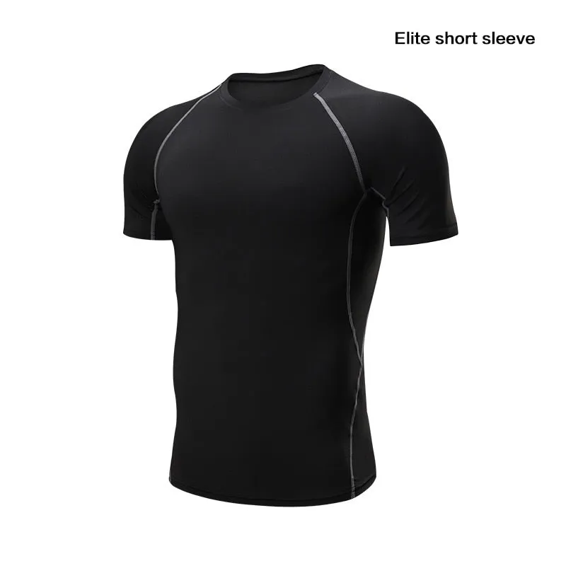 Quick Dry Men Running Compression T Shirt Fitness Tops Breathable Gym Sport Clothing Male Golf Sweatshirt Outdoor Workout