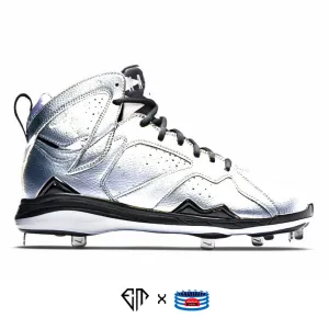 "Metallic Silver" Jordan 7 Retro Cleats