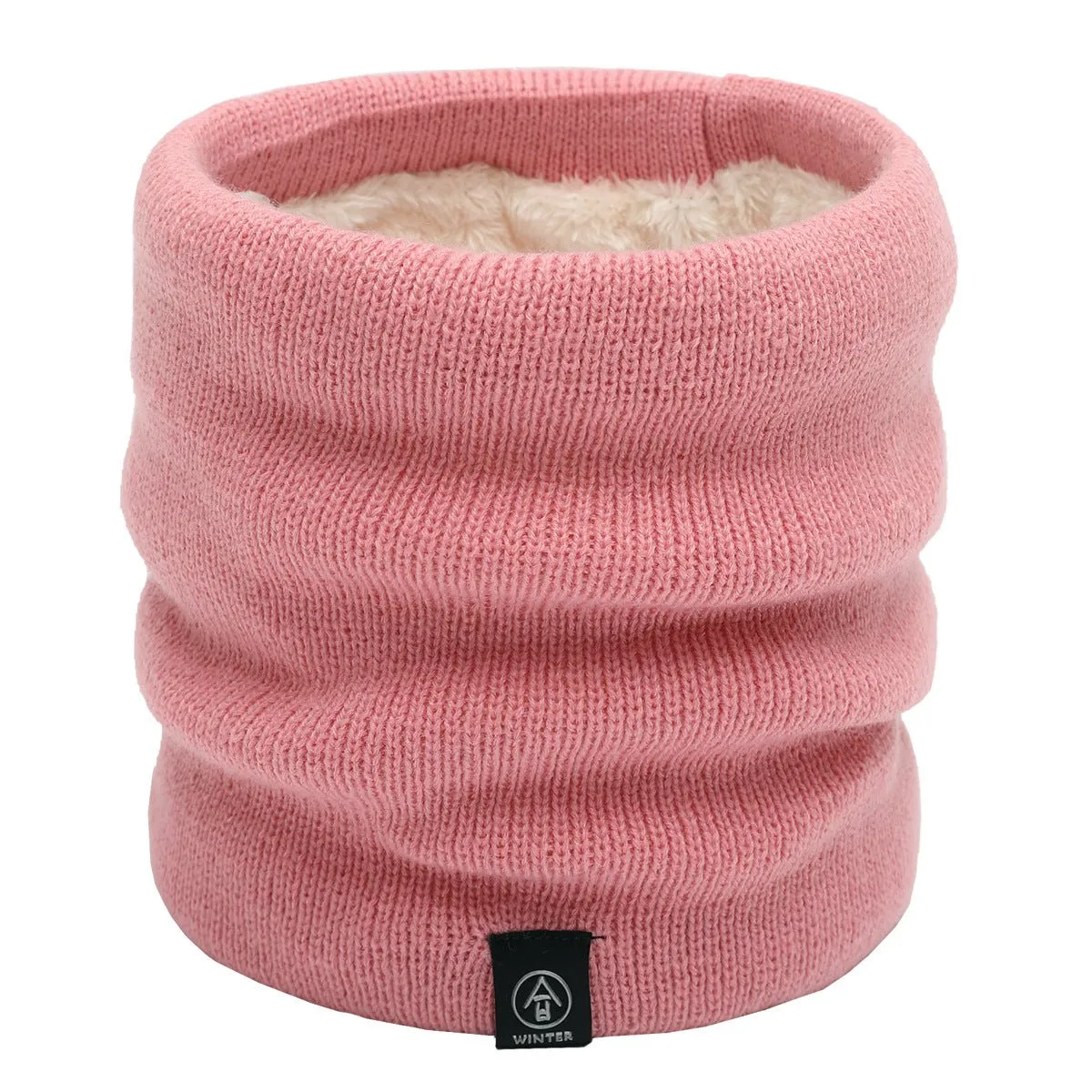 Ribbed Fur Fleece-Lined Neck Warmer