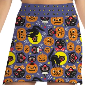 SCAREDY CAT HALLOWEEN SKORT