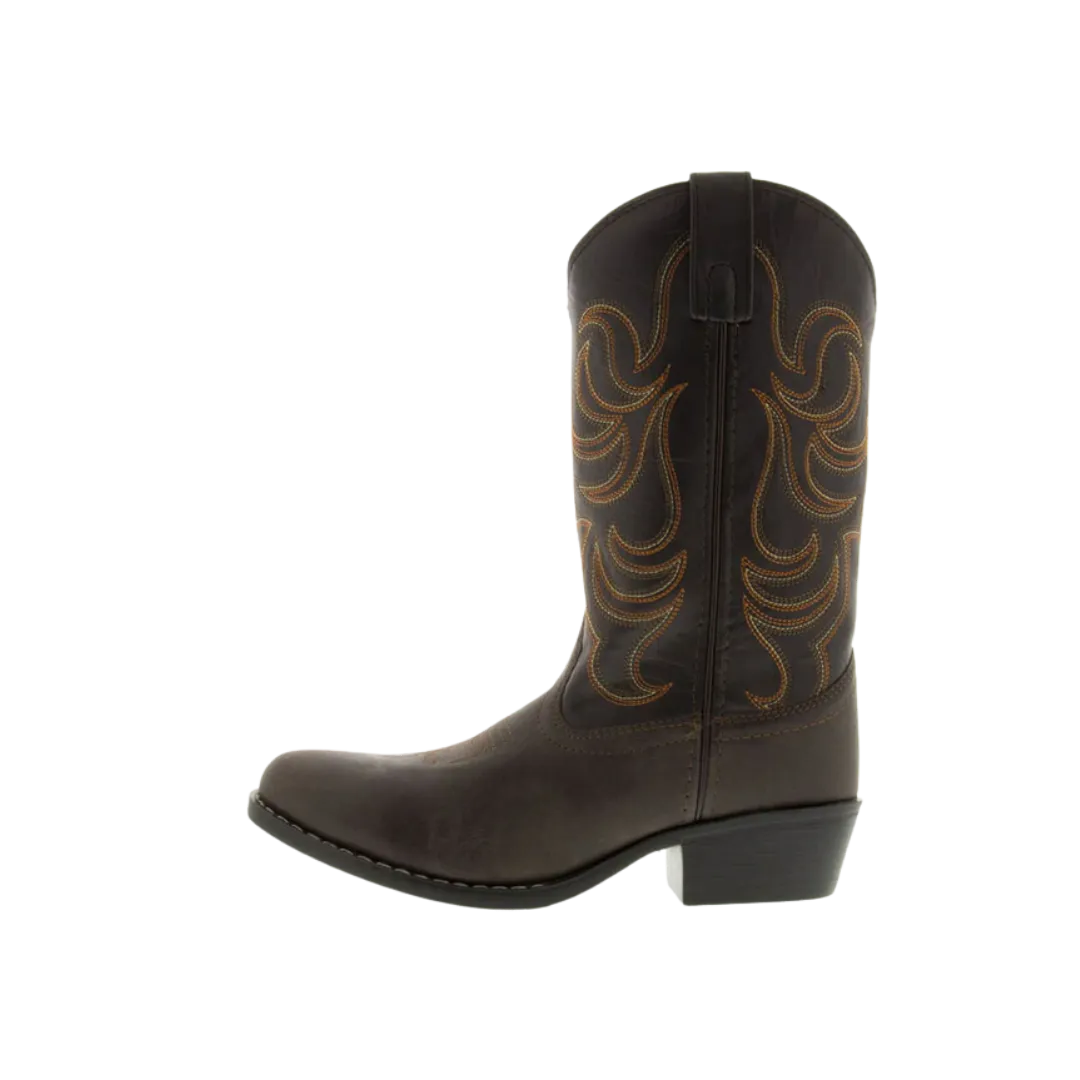 Smoky Mountain Kid's Monterey Brown Round Toe Western Boots