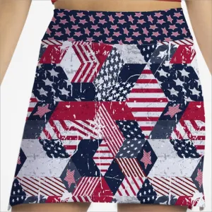 SPANGLED PATRIOTIC GOLF SKORT