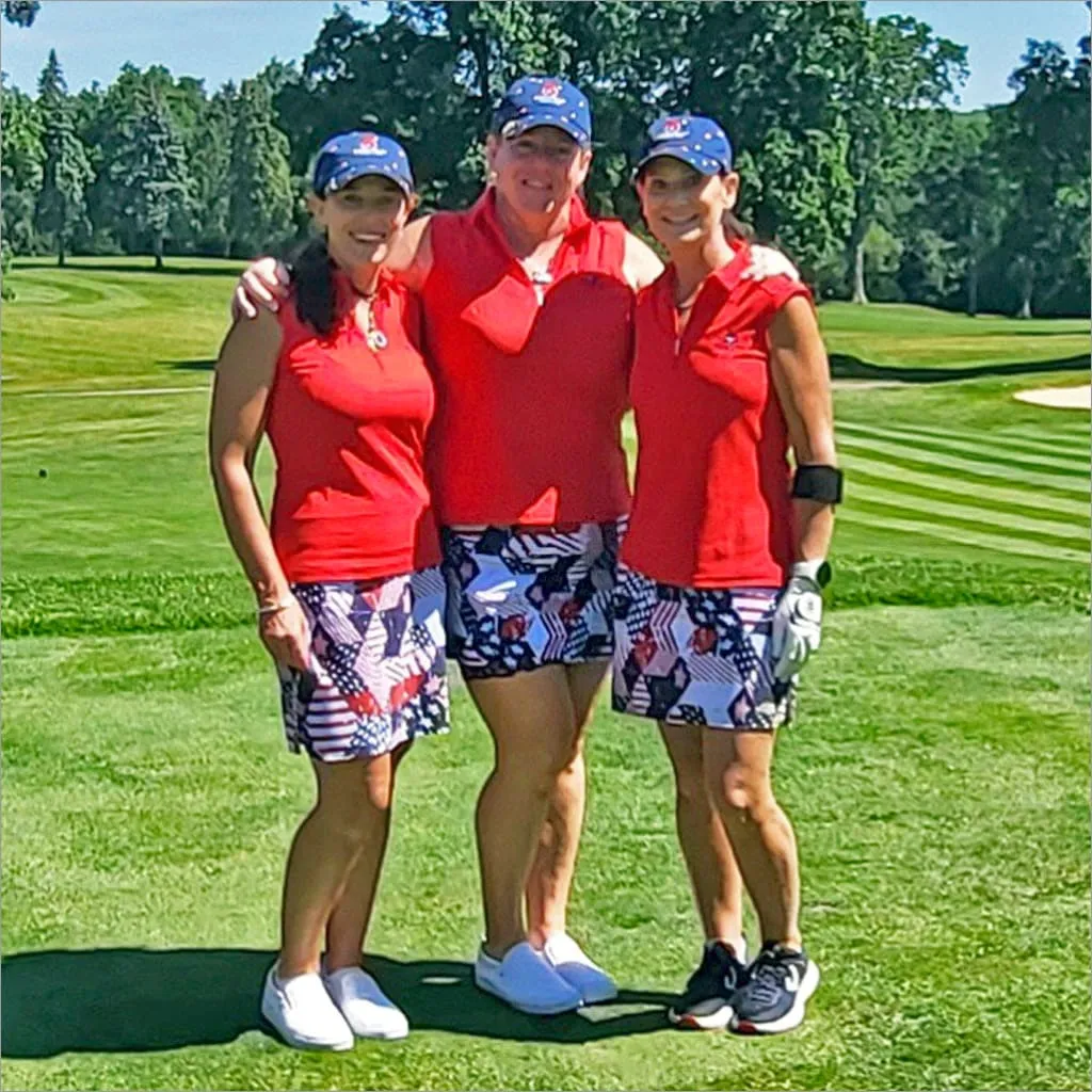 SPANGLED PATRIOTIC GOLF SKORT