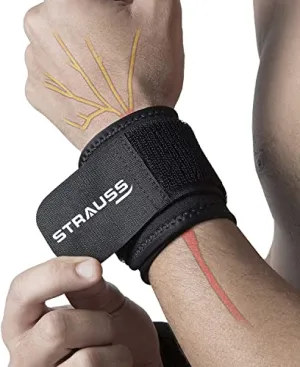 STRAUSS ST-1038B014PIG72MSUPEESDPKE5EZJE7Strauss Wrist Support, Single (Free Size, Black)