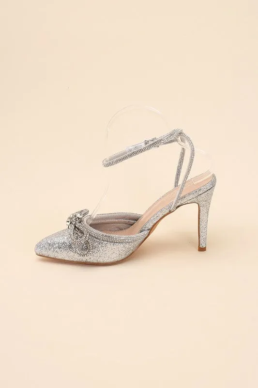 Sultry Nights Rhinestone Ankle Strap Heel