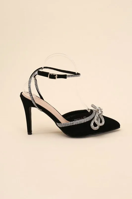 Sultry Nights Rhinestone Ankle Strap Heel