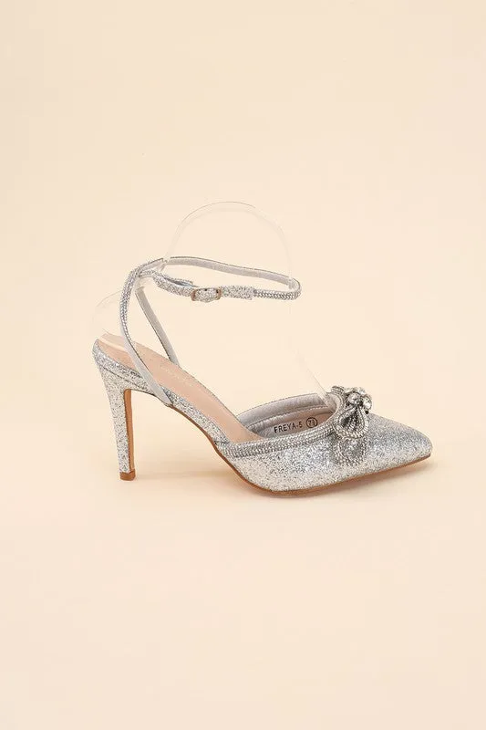 Sultry Nights Rhinestone Ankle Strap Heel