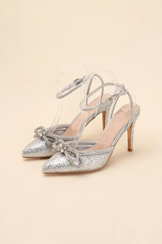 Sultry Nights Rhinestone Ankle Strap Heel