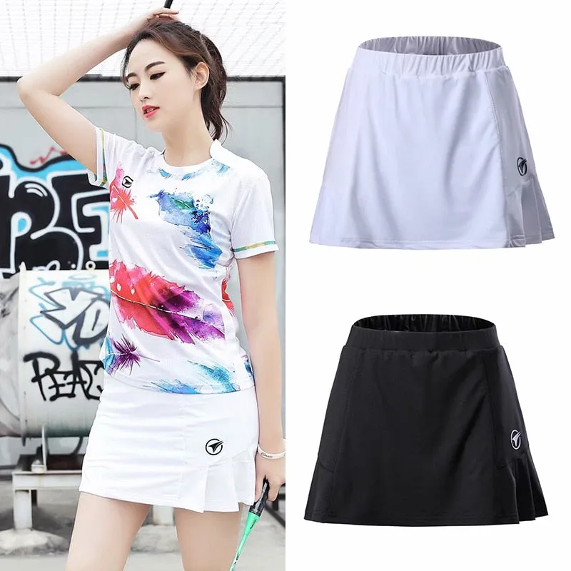 Summer Sports Skirt with Shorts Badminton Table Tennis Women Skorts Breathable Anti Leakage Yoga Golf Jogging Skirts