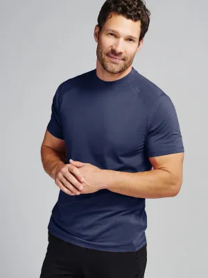 tasc Performance Men's Carrollton Fitness T-Shirt - Core in Classic Heather Navy