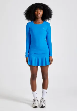 Tennis Longsleeve Shirt, cyan blue