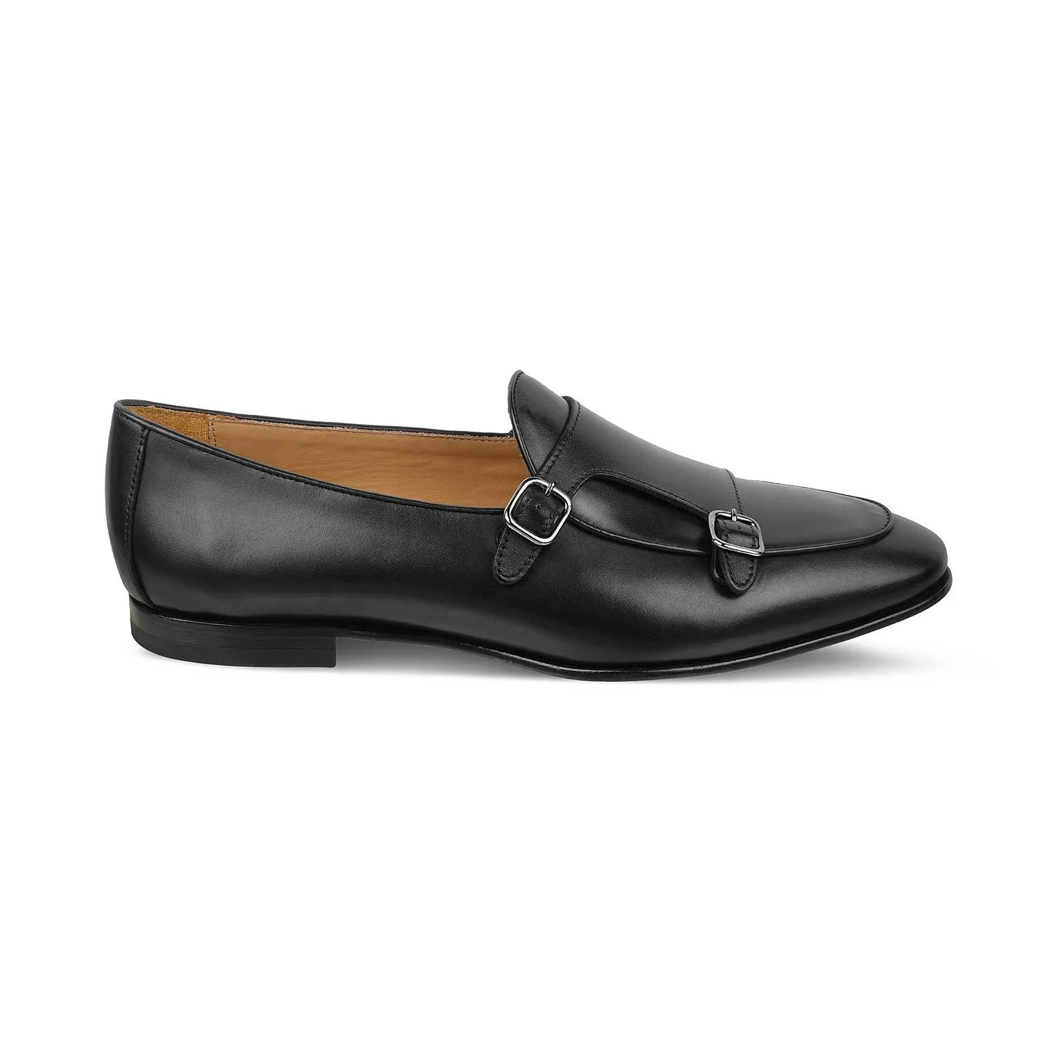 The Maccabeo Black Men's Handcrafted Double Monk Shoes Tresmode