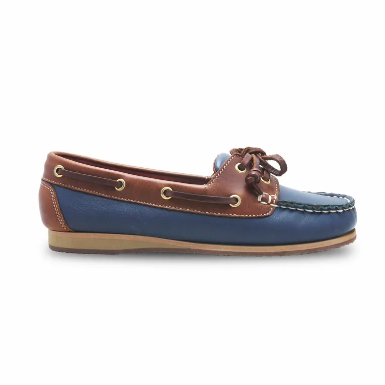 The Sailor's Boat Shoes - Navy and Beige