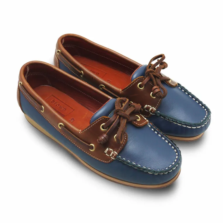 The Sailor's Boat Shoes - Navy and Beige