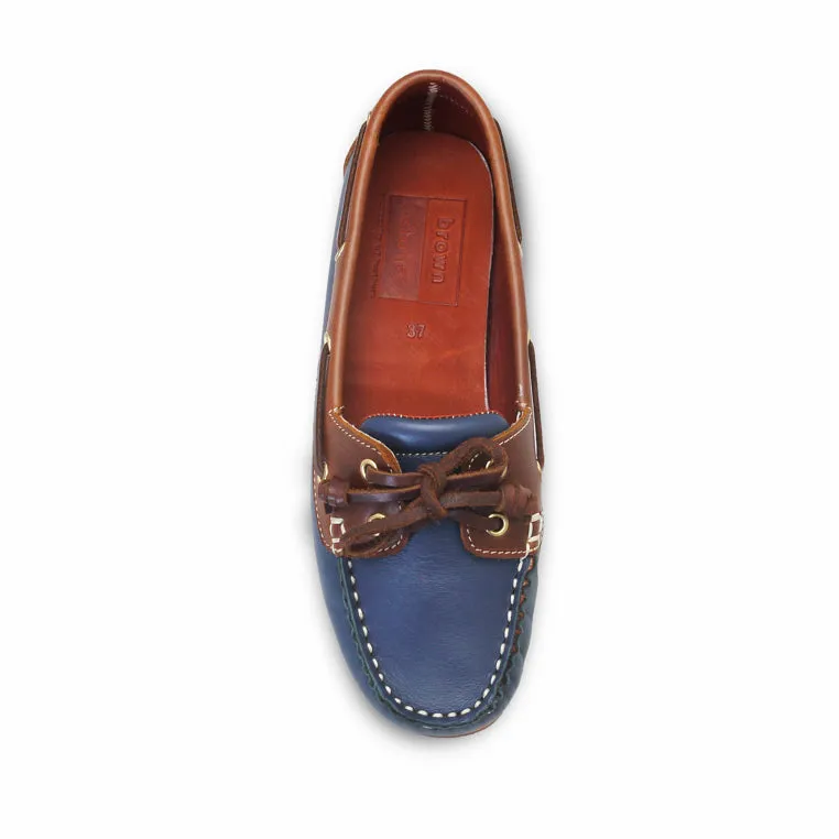 The Sailor's Boat Shoes - Navy and Beige