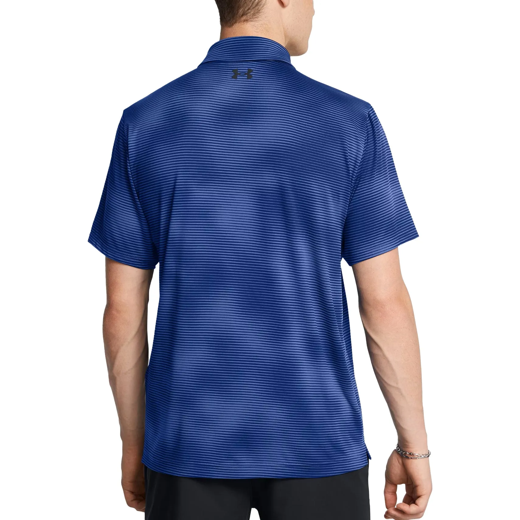 Under Armour Playoff 3.0 Printed Golf Polo Shirt - Tech Blue/Black