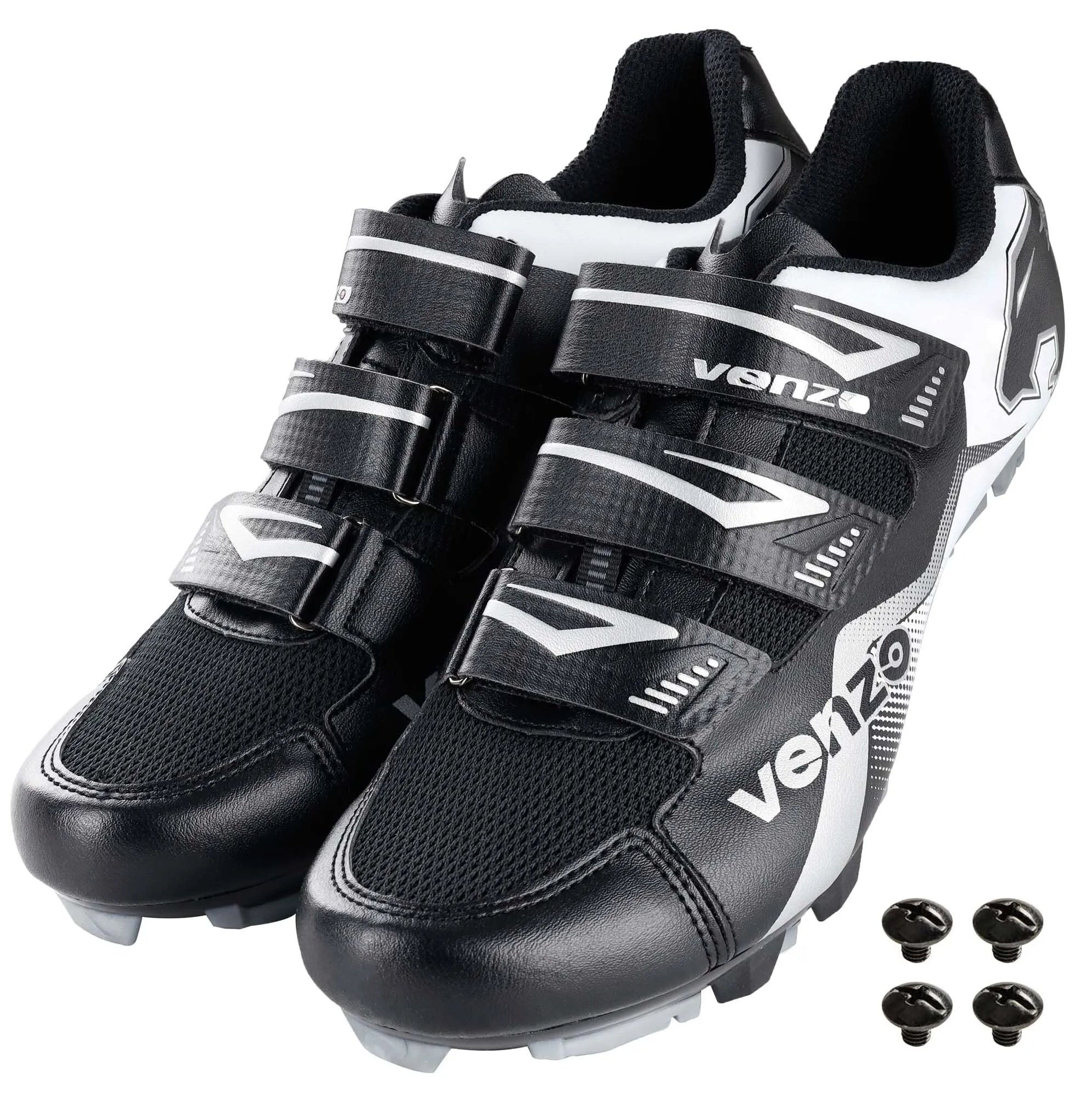 Venzo Men's Mountain Bike Bicycle Cycling Shoes with Multi-Function Clip-less Pedal & Cleat - Compatible with Shimano SPD & Crankbrother Systems - 14.5 US Men