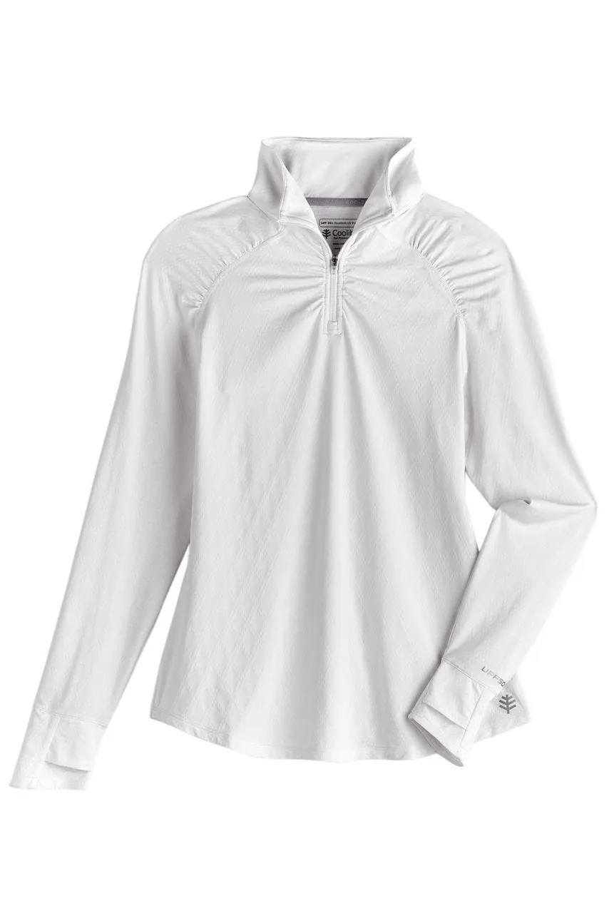 Women's Arabella Golf Quarter-Zip  |  White Diamond Jacquard