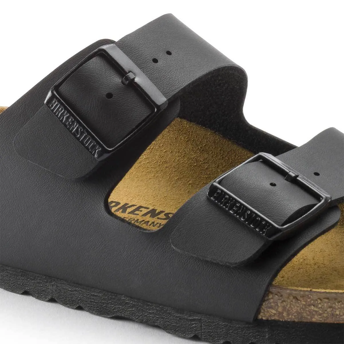 Womens Birkenstock Arizona Birko-Flor Black Slip On Sandals