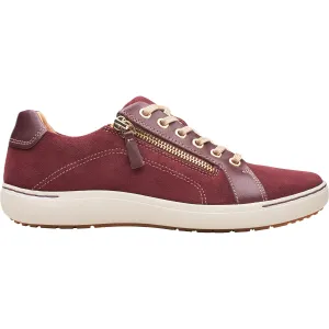 Women's Clarks Nalle Lace Burgundy Nubuck Leather