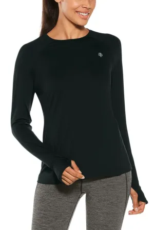 Women's Devi Long Sleeve Fitness T-Shirt  |  Black