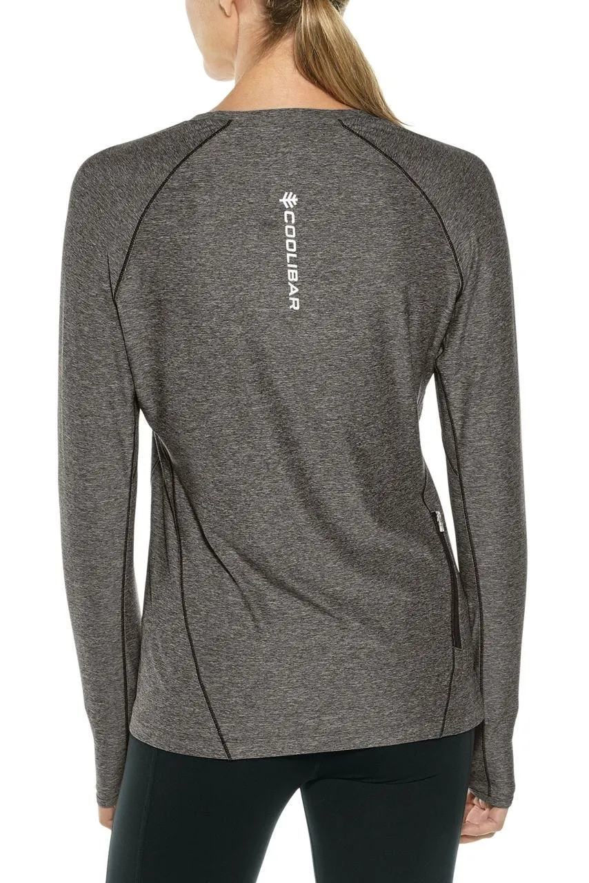 Women's Devi Long Sleeve Fitness T-Shirt  |  Charcoal Heather