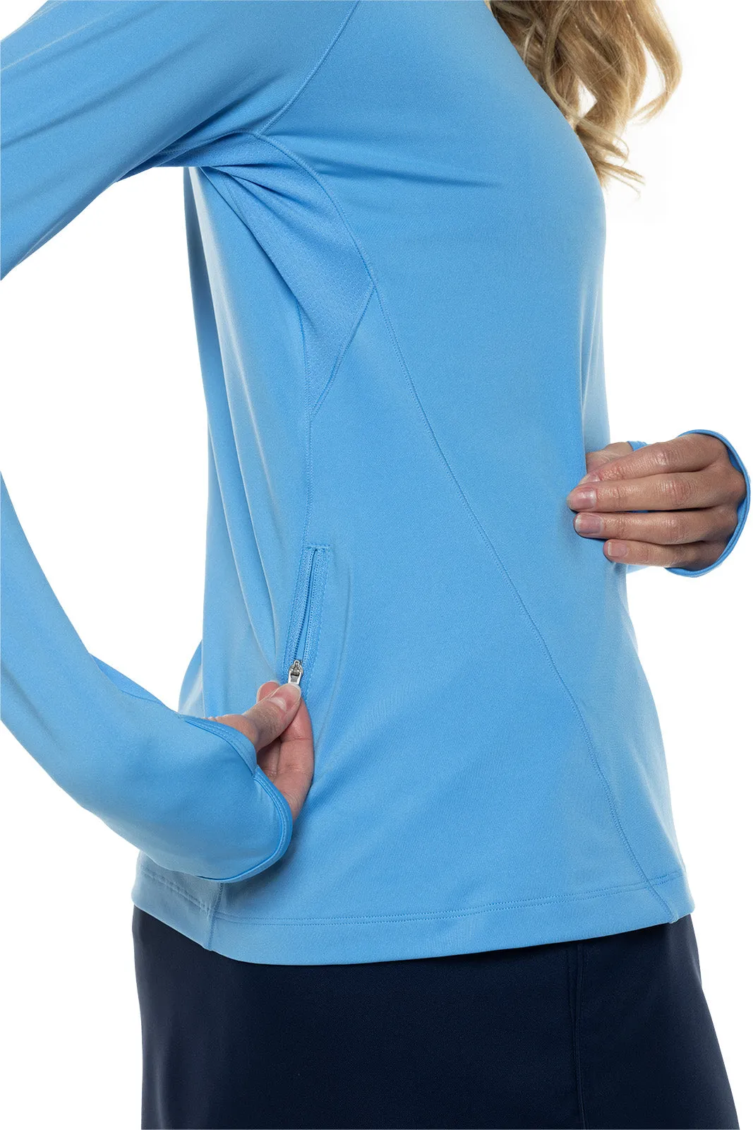 Women's Devi Long Sleeve Fitness T-Shirt  |  Clear Sky Blue