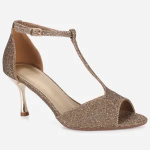 Womens "EERUM" Peep Toe Glitter Party Sandals