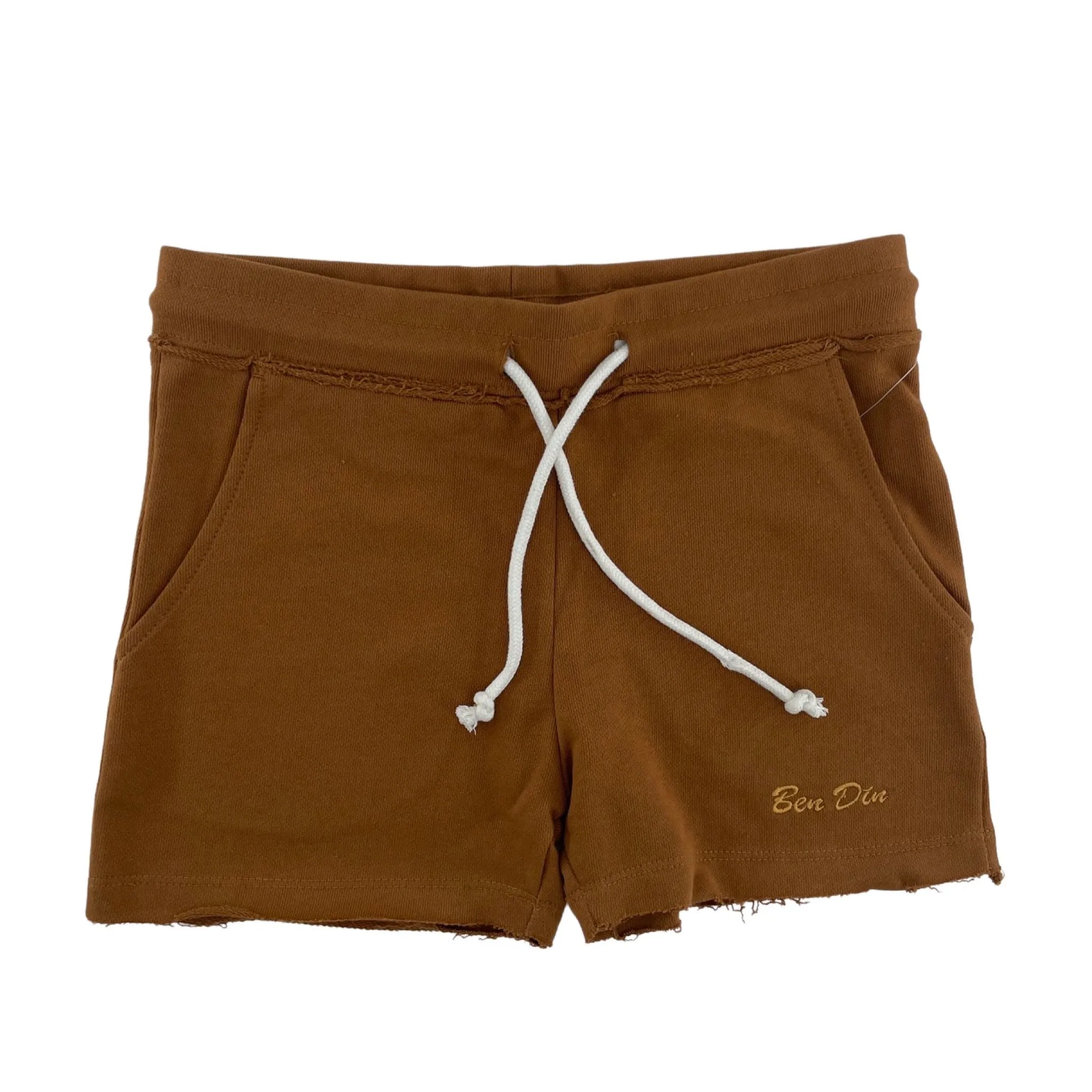 Women's Raw Edge Shorts, Cotton Casual Sport Summer Shorts with Pockets